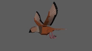 Animated bird prototype flapping it's wings.